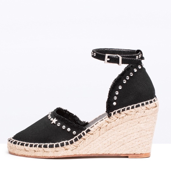Zadig & Voltaire Black Andy Espadrilles Sz 40 - Picture 1 of 4